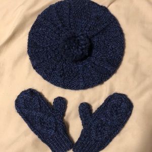 Irish Wool Tam and Mittens for toddler
